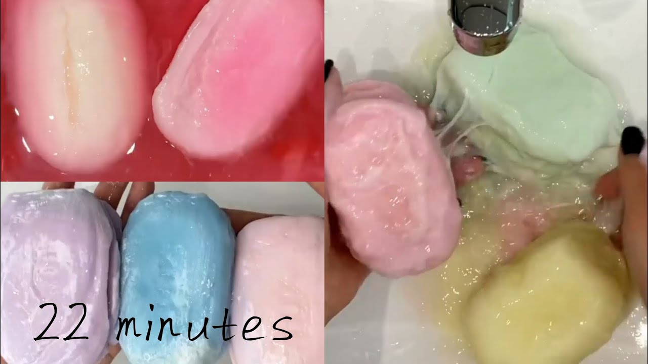 ASMR Soaked soap/Mushy soap /Sponge