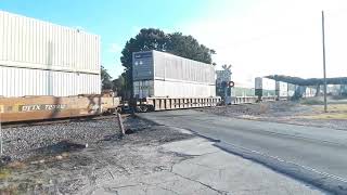 Very friendly crew on 113-car long NS 240 rolling thru Gainesville, Ga on 10/7/22