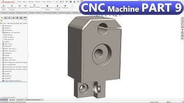 Solidworks Tutorial 40 : CNC Machine Part 9 - Y axis | Ball bearing holder left
