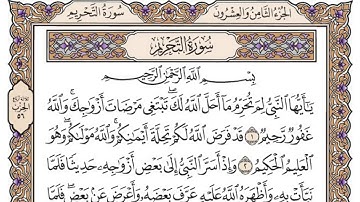 سورة التحريم مكتوبة / محمد أيوب