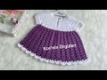 Very Easy Crochet Baby Dress / 1 günde örülen Tığ İşi Kolay Bebek Elbisesi /3-6 ay