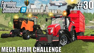 Harvesting GRASS SILAGE w/ METSJO 1360 | MEGA FARM Challenge | Farming Simulator 22