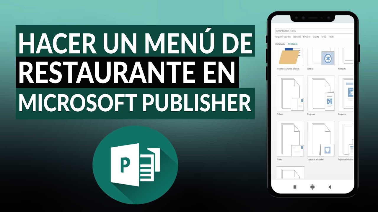 Cómo hacer un menú de restaurante en MICROSOFT PUBLISHER paso a paso -  YouTube