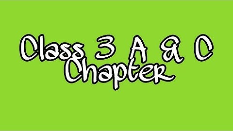 Computer, Class III A &C Chapter III,