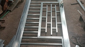 Cách làm bộ cổng 4 cánh sắt hộp kẽm sơn tĩnh điện