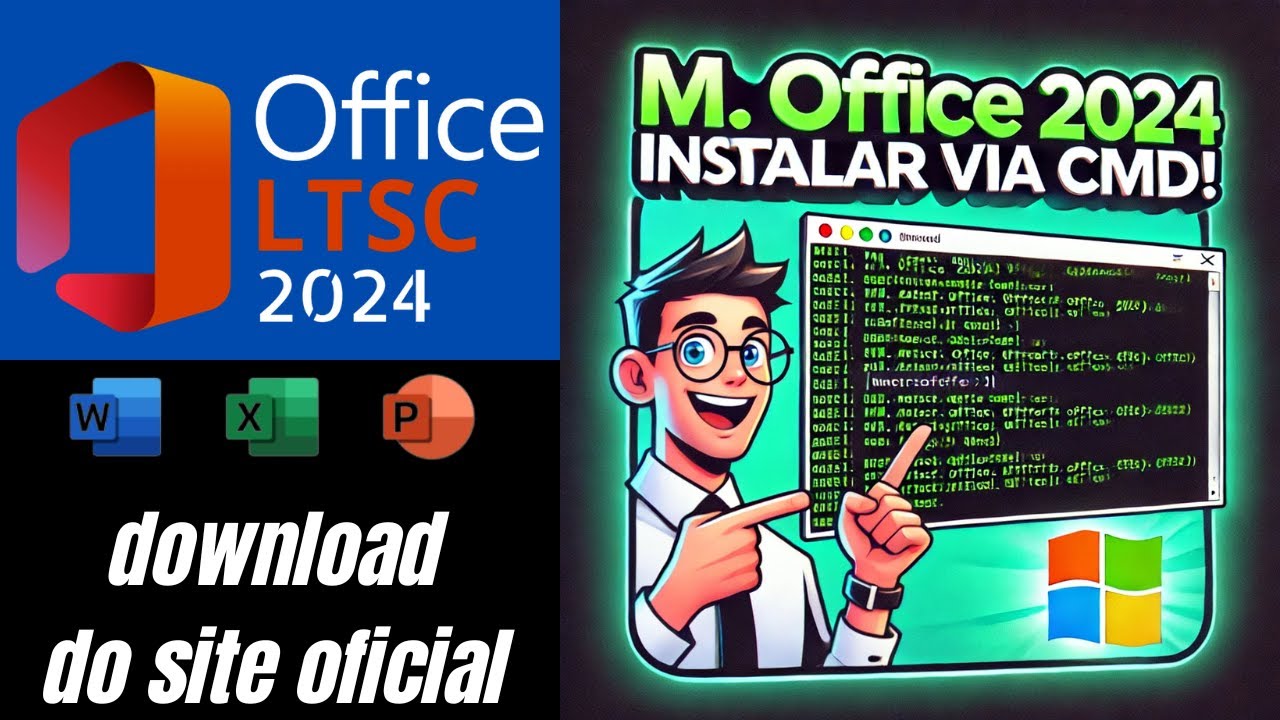 COMO INSTALAR FÁCIL O MICROSOFT OFFICE 2024 VIA CMD DOWNLOAD DO SITE ...