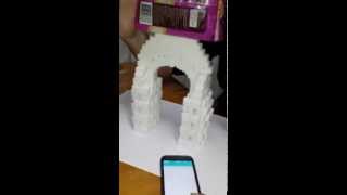 Sugar Cube Arch - no glue, pins, wetting or melting.