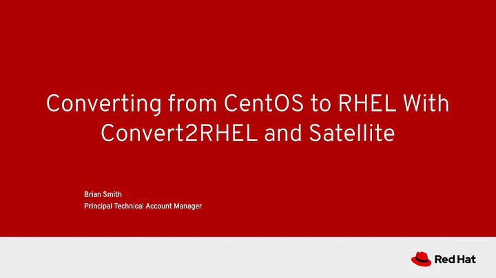 Converting From CentOS to RHEL With Convert2RHEL and Satellite