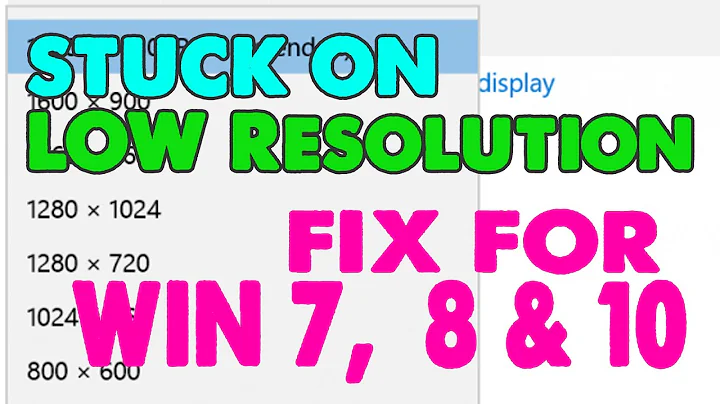 Windows 7, 8 ,10 update Screen Problem Fix: Stuck with a wrong resolution ( no settings, options)