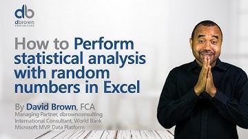 How to Perform statistical analysis with random numbers in Excel