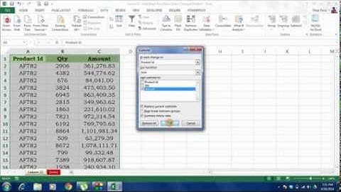 Excel Lesson 11 - Add Colored Blank Row Below Every Changed Product Id