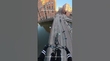 狭い橋の上🚴💨どこまで走れる！？#djiosmoaction5pro