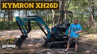 KYMRON XH26D Mini Excavator w/ Yanmar Engine - Digging & Lifting