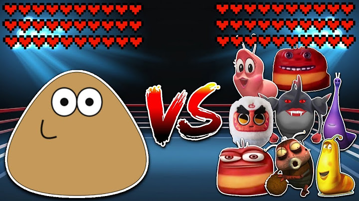 Giant Pou vs 10 Larva's! Meme battle