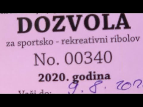 Черногория. Разрешение (Dozvola) для рыбалки на море.