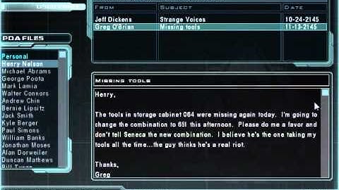 Doom 3 - Henry Nelson PDA