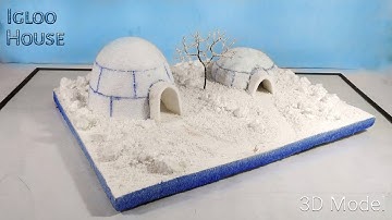 How To Make Show Area IGLOO House School Project / 3D Igloo project