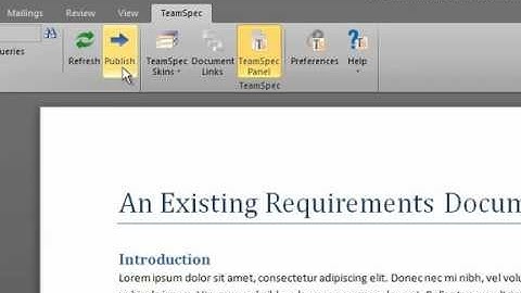 Importing an Existing Word Document to TFS with TeamSpec