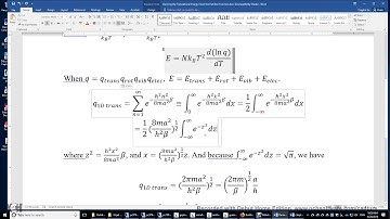 Deriving the Translational Energy Given the Partition Function