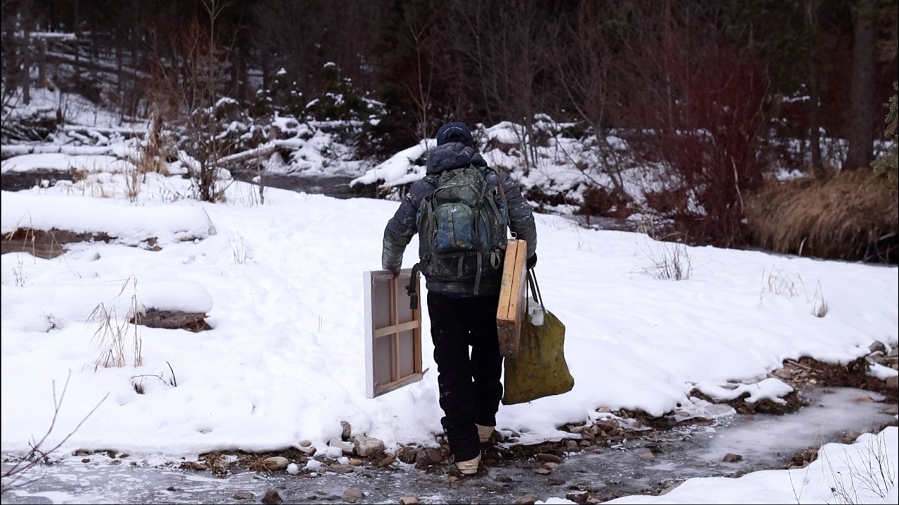Живопись на пленэре: ручей Джануари-Крик в Монтане.