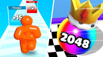 Ball Merge 2048 Vs Tall Man Run - NEW UPDATE! All Levels Gameplay Android, iOS #163