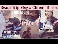 Beach trip vlog w chronic illness my fianc  service dog pt 1