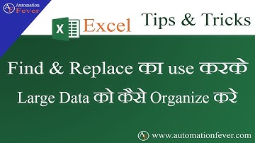 Amazing Find & Replace Trick | Excel Tips & Tricks (Hindi)