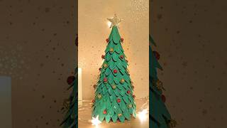 DIY 🎄 Make a Christmas Tree with Egg Carton Home Decoration Cardboard Recycling Idea #Shorts #Diy