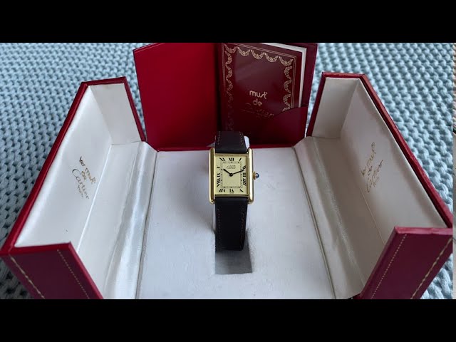 cartier tank vermeil manual wind