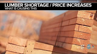 Lumber prices hit record levels putting a strain on homebuilders and consumers