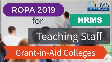 ROPA 2019 FOR TEACHING STAFF OF GRANT IN AID COLLEGES