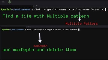 MoreInfo - Part 12 - Find files with Multiple patterns and maxdepth in Linux - New Video 2023