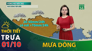 Thời tiết trưa, chiều 01/10/2021:Vùng núi Bắc Bộ có mưa, có nơi mưa to| VTC14