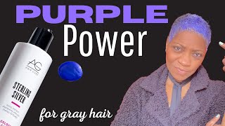 Træde tilbage At lyve stykke The Best Purple Shampoo AG Sterling Silver | used after relaxing grey hair  - YouTube