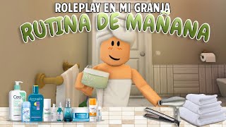 RUTINA DE MAÑANA CON MI HIJO 🐔 EN LA GRANJA 👩‍🌾 Bloxburg Family Roleplay