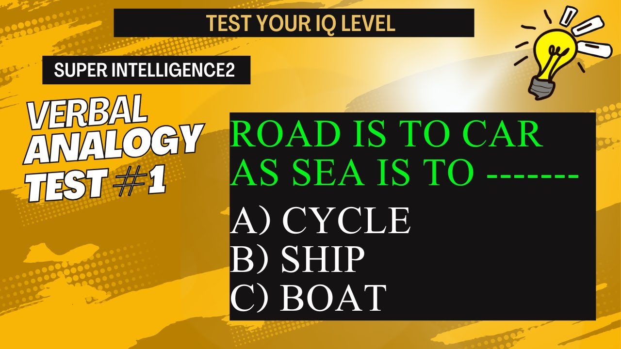 Test Your IQ | Ultimate Analogy Quiz 1 - YouTube