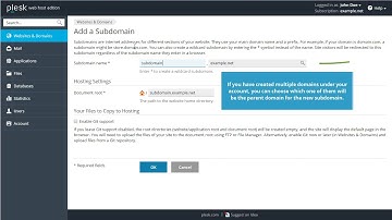 Creando subdominios en Plesk