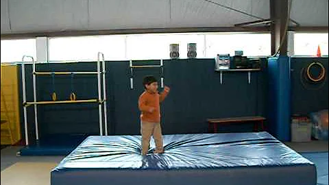 Jake swinging at James' birthday party