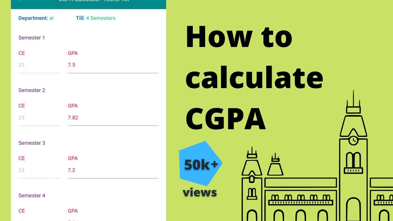 How to calculate CGPA in engineering Anna University - YouTube