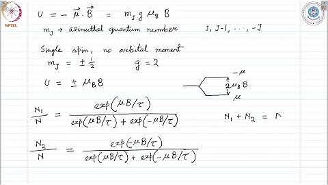 mod07lec58 - The quantum theory of paramagnetism
