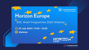 Horizon Europe ERC Work Programme 2025 Webinar - 23.07.2024