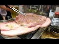 【西中島・ふたご】ロースターからはみ出るカルビを堪能する / 【Japanese food Yakiniku】Enjoy the ribs protruding from the roaster.