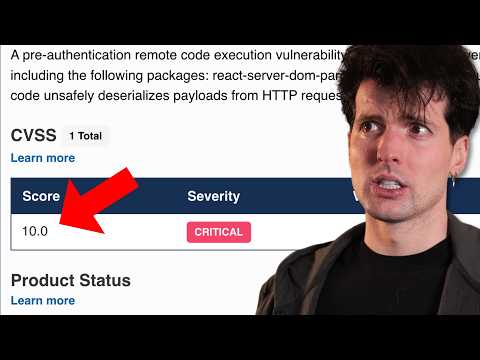 Thumbnail for React got hacked. It's really, really bad. 32 minutes"}}},"descriptionSnippet":{"runs":[{"text":"Yes, Rea
