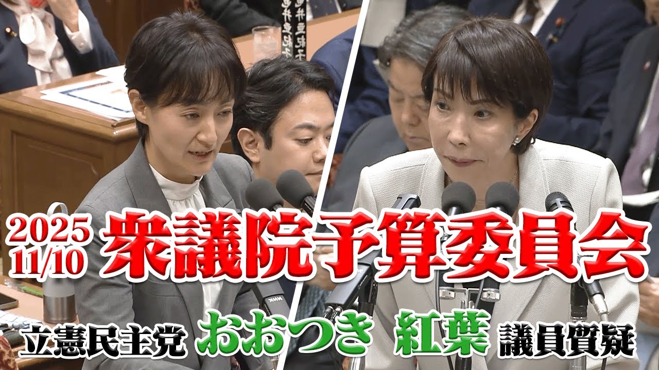 【衆議院予算委員会】立憲民主党 おおつき 紅葉議員 質疑