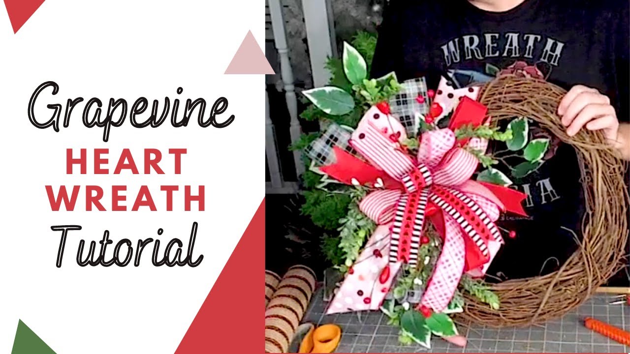 Valentine Grapevine Heart Wreath Tutorial » Homemade Heather