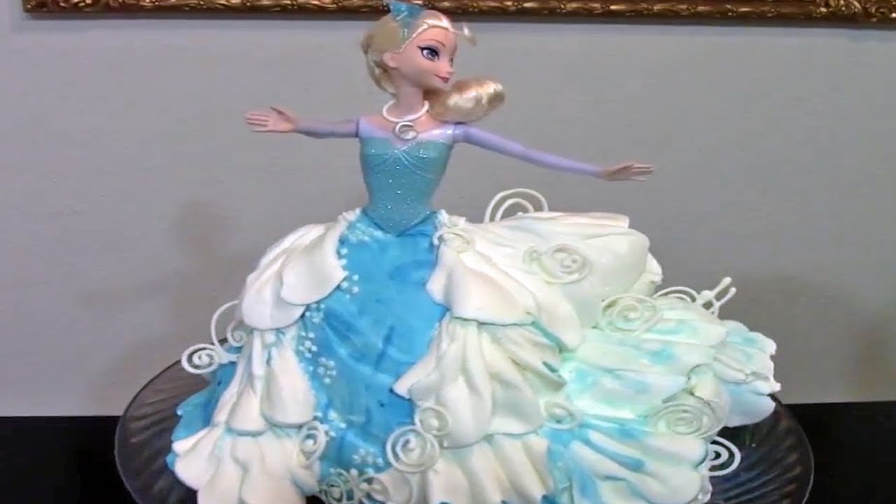 Frozen Theme Cake in Cream by Creme Castle