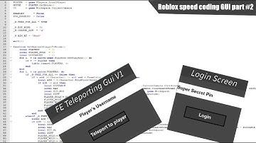 Roblox Speed Coding GUI Part #2