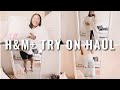 H&M PLUS TRY ON HAUL | NEUTRAL SPRING BASICS & MOM JEANS