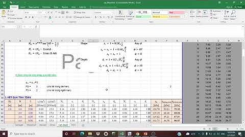 Lập bảng tính Sức Chịu Tải của đất nền (SCT móng nông)/ Spreadsheet of Soil Bearing Capacity