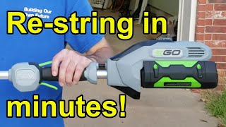 How to reload string on EGO 56V trimmer